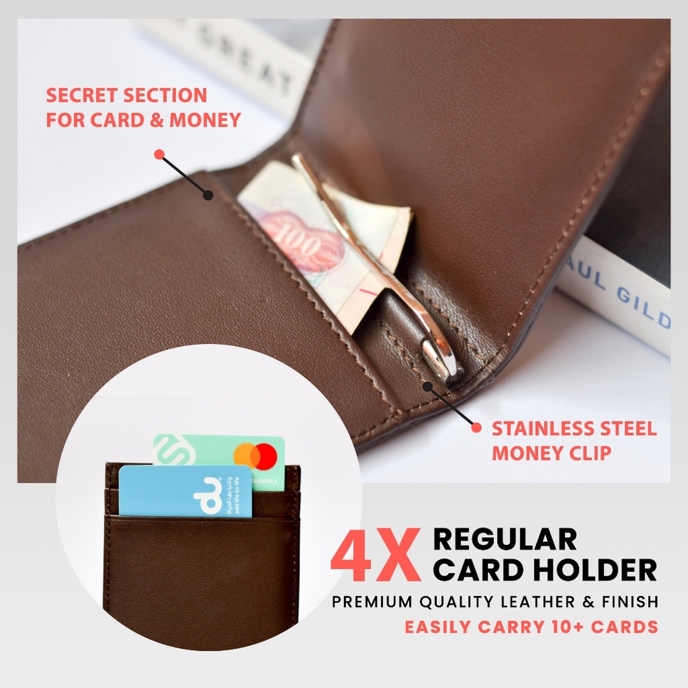 Brown leather wallet